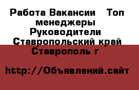 Работа Вакансии - Топ-менеджеры, Руководители. Ставропольский край,Ставрополь г.